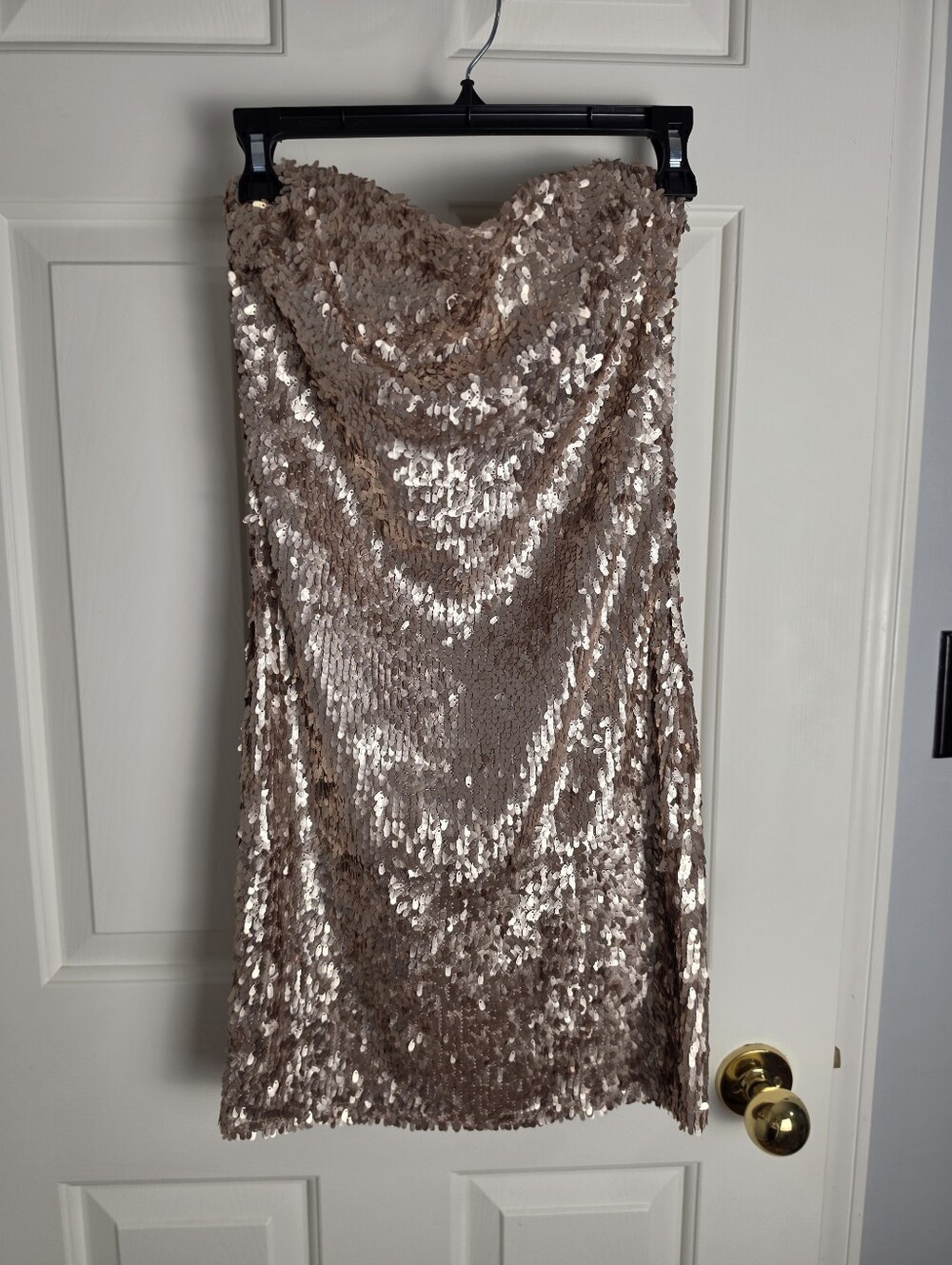 Rubber Ducky Productions Rose Gold Sequin Mini Dress